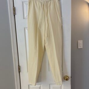 Valerie Stevens women’s  Cream drawstring straight leg pants